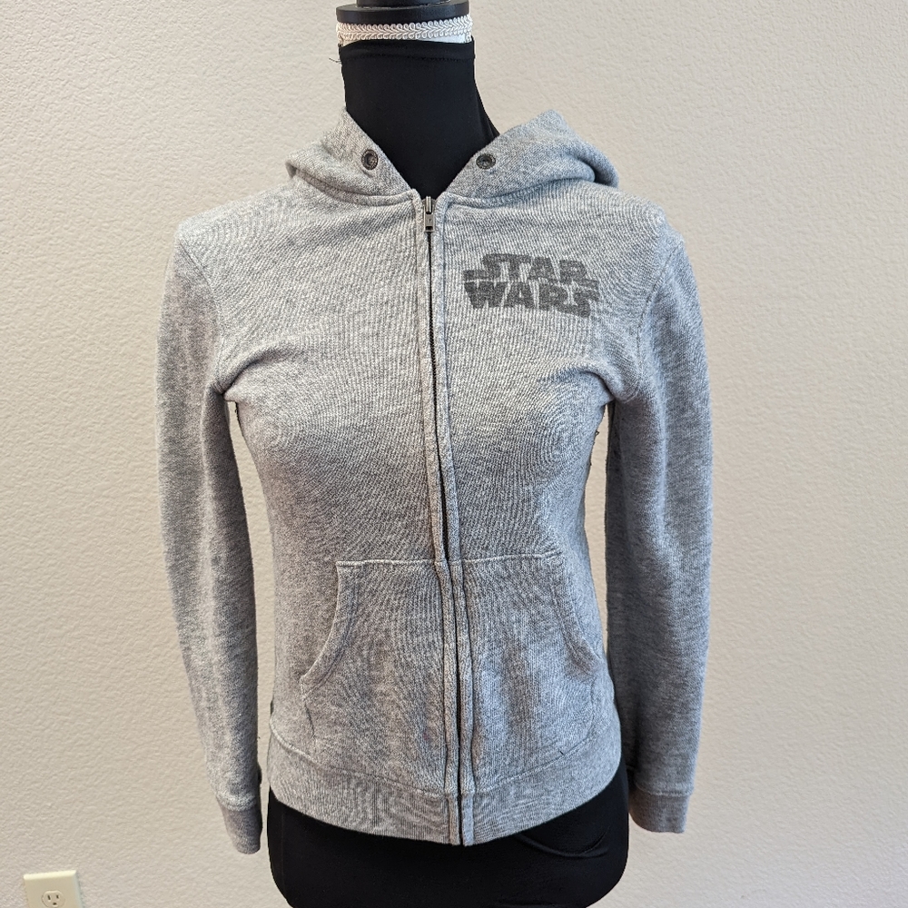 KIDS Starwars Gray Zip Up Hoodie XL